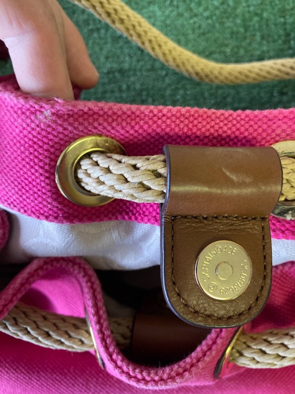 Michael Kors Marina Pink Canvas Large Tote Bag (OKPM-04-060) - Picture 10 of 13